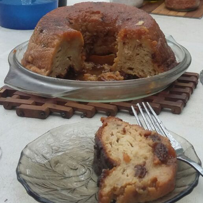 Foto del budín de pan